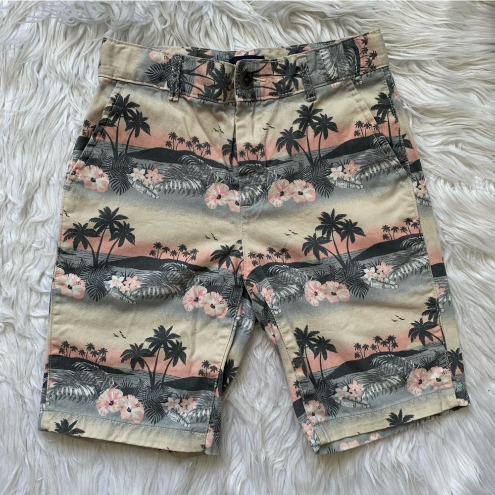 Tropical Print Boy Shorts